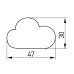 GTV Ручка мебельная UM-CLOUD облако, голубой