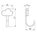 GTV Крючок WM-CLOUD облако, серый