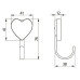 GTV Крючок WM-HEART сердце, розовый