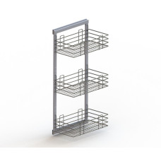 Корзина 3-х уровневая на рамке 285х475х1015, хром
