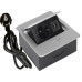 SETE Удлинитель настольный встраив.,1 гнездо, 2*USB, СЕРЫЙ, с кабелем SBT-1UC-80