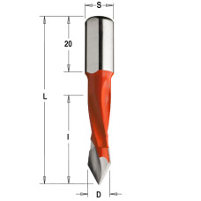 Сверло сквозное Delta-Tools 7*10*70mm L (левое) для ЧПУ усиленное