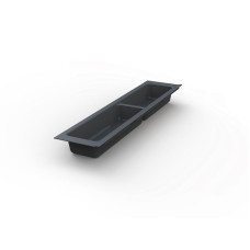 Лоток для столовых приборов Traybond 107х480мм, 2 секции, антрацит