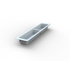 Лоток для столовых приборов Traybond 107х480мм, 2 секции, белый