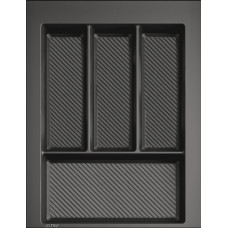 Вклад-лоток для столовых приборов 400мм (290-350) графит TRAY